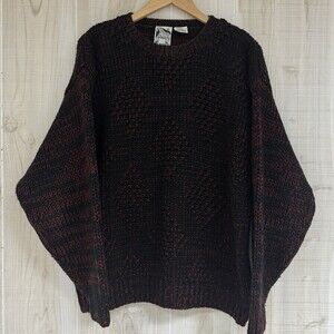 K. Cosa 3D Geometric Knit Crewneck Sweater Mens VTG 90s GrandpaCore Sz M
